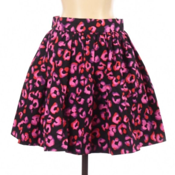 kate spade Dresses & Skirts - Kate Spade Skirt Disco Pink & Black Animal Print 4